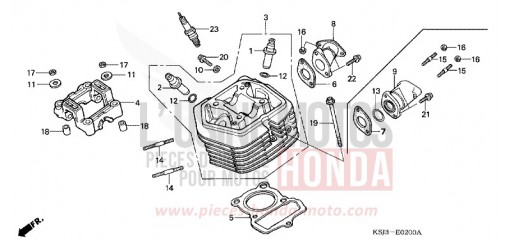 CYLINDER HEAD CRF100F4 de 2004